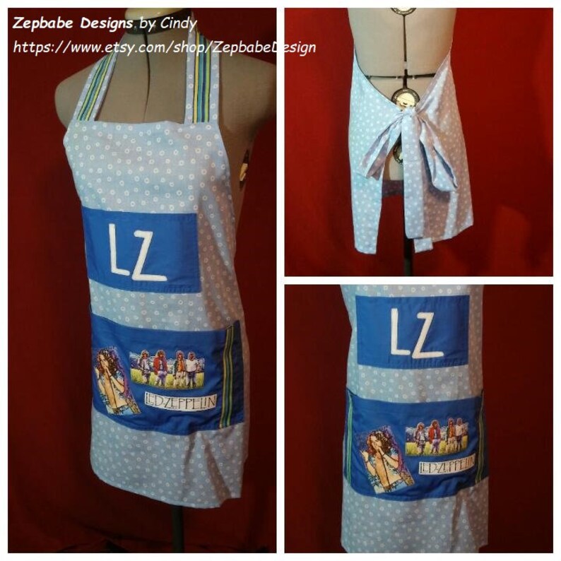 Led Zeppelin Blue Dot Apron