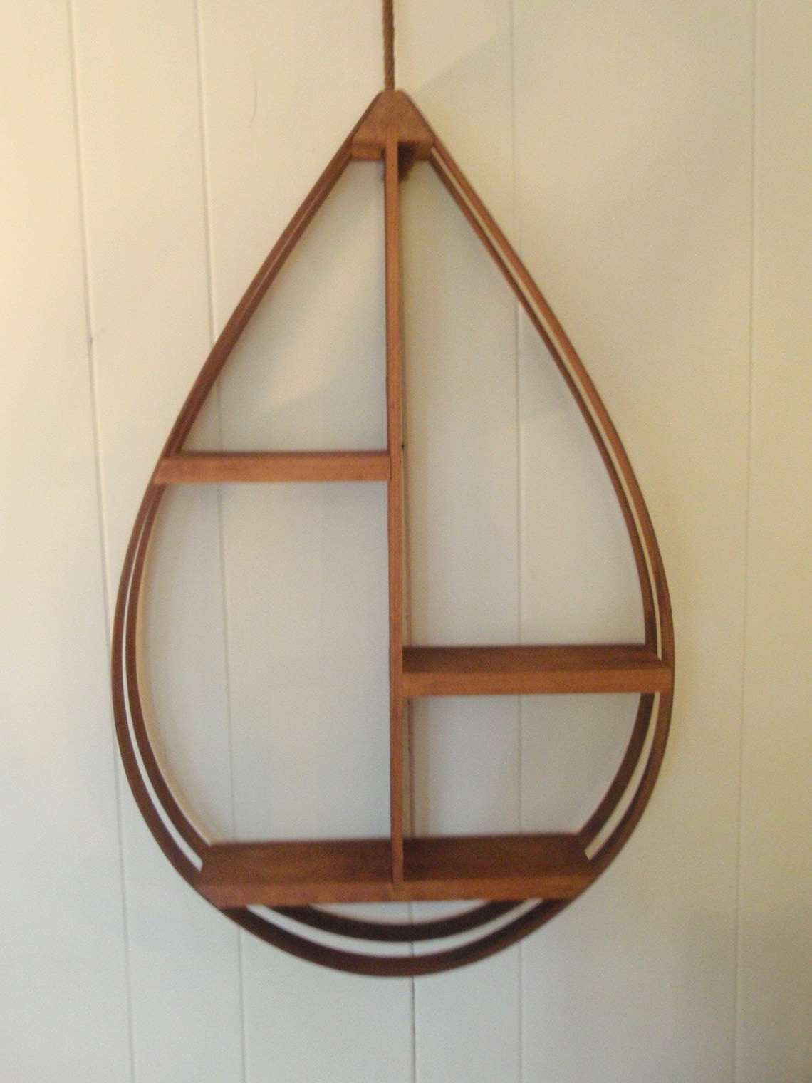 Vintage Bentwood Teardrop Wall Shelf Boho Mid Century MCM Etsy