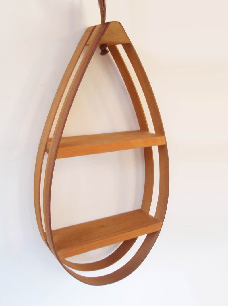 Vintage Bentwood Teardrop Wall Shelf Boho Mid Century MCM Etsy