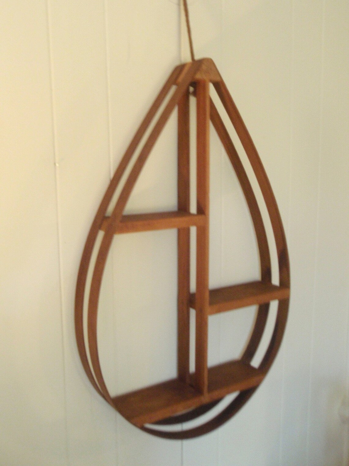 Vintage Bentwood Teardrop Wall Shelf Boho Mid Century MCM Etsy