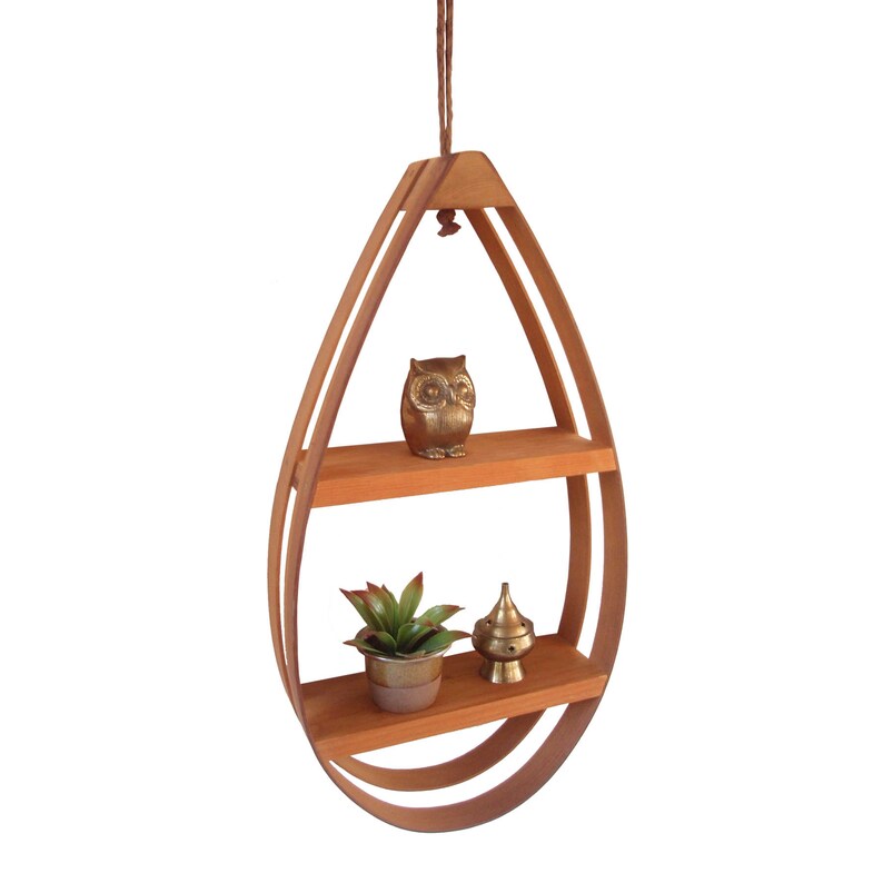 Vintage Bentwood Teardrop Wall Shelf Boho Mid Century MCM Etsy