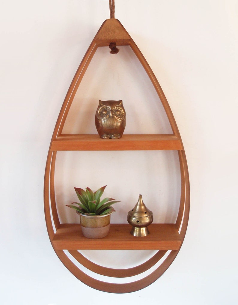 Vintage Bentwood Teardrop Wall Shelf Boho Mid Century MCM Etsy