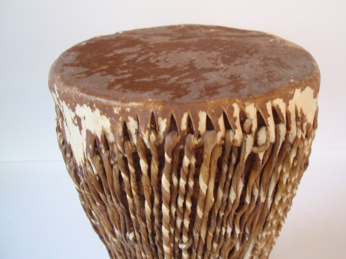 African Fur Hide Drum/ Handmade Bongo Goat Hide Drum/ Boho Etsy