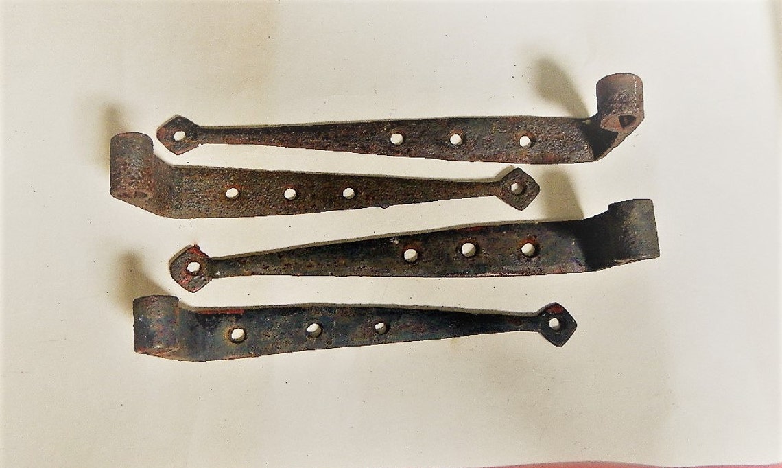 Strap hinges 1800's Antique barn door Hand Wrought Etsy
