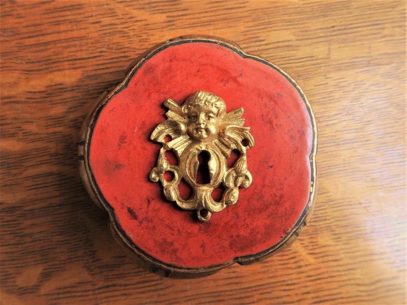 French Brass Escutcheon Victorian Keyhole Cover Ormolu Angel Etsy