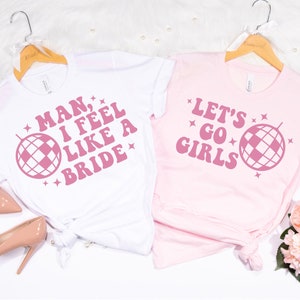 Let’s Go Girls & Feel Like a Bride Disco Cowboy SVG PNG DXF Sofortiger Download Schnitt Dateien für Junggesellinnenabschied, Brautparty, Gruppe Shirts
