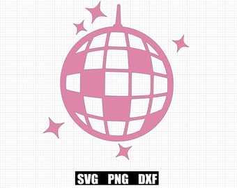 Disco Ball SVG PNG DXF Instant Download Groovy