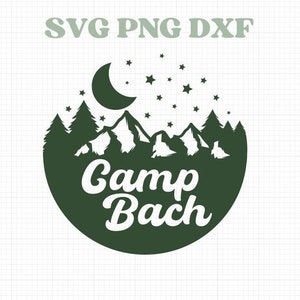 Camp Bach SVG PNG DXF | Conception de camping pour enterrement de vie de jeune fille | Téléchargement numérique instantané