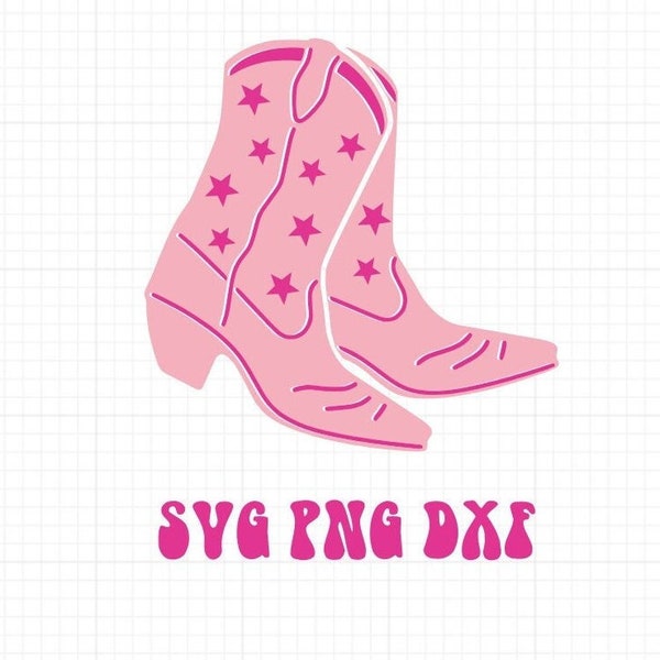 Stern Cowboy Boot | SVG DXF PNG| Disco Cowgirl Space Cowgirl Bachelorette Design Nashville Bachelorette