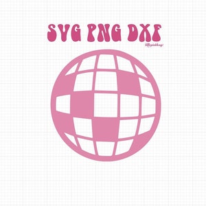 Disco Ball SVG PNG DXF Instant Digital File for Cutting or Sublimation