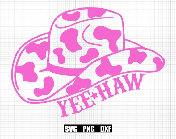 Yeehaw Cow Print Cowboy Hat SVG DXF PNG Space Cowgirl - Etsy Canada