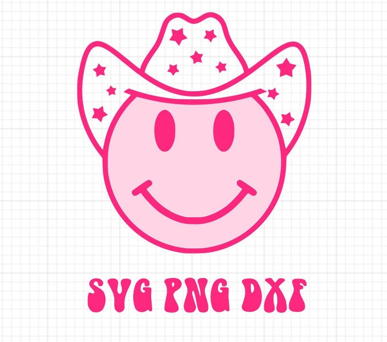 Smiley Face Bundle SVG PNG DXF Disco Cowboy Smiley Cow Print Etsy Ireland