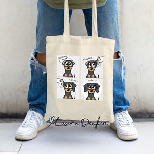 Master Reset - Bolsa de tela de cómics del Príncipe Salchicha - Diseño de perro salchicha de tira cómica - Bolsa de algodón ecológica para amantes de los perros