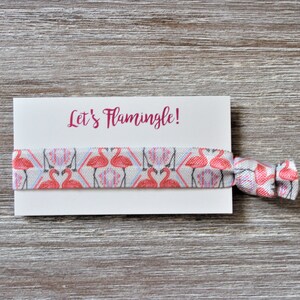 Flamingo Heart Hair Ties