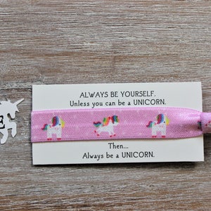 Unicorn-always be yourself unless you can be a unicorn then always be a unicorn-Hair Ties E-unicorn lavender