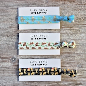 Sloth Blue-Sloth White-Sloth Navy Blue-Hair Ties-Slow Down LET'S HANG OUT image 1