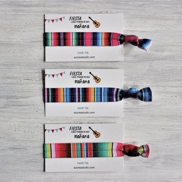 Mexican Blanket Hair Ties-FIESTA like there is no manana-ADIOS single life