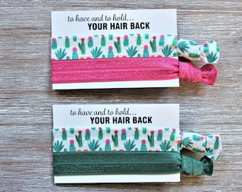 Cactus Green Hot Pink-Tie-Hot Pink-Hunter Green-Hair Ties