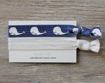 White Whale-White-Hair Tie Set