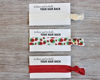 Strawberries-White-Red-Hair Tie