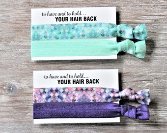 Mosaic Mint Green-Mosaic Purple-Hair Tie Set