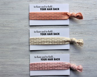 Honeycomb Gold-Peach-Ivory-Light Pink-Hair Ties-Meant To Bee-to have and to hold your hair back