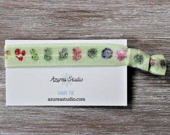 Multi Succulent Plants Cactuses Lime Green Hair Ties