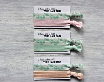 Eucalyptus Leaves Green-Pale Pink-Pastel Green-Nude-Hair Ties-to have and to hold-tie the knot