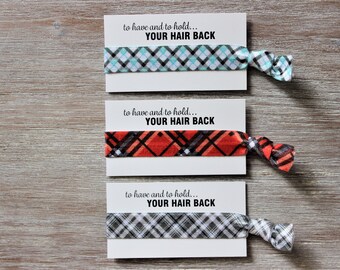 Buffalo Plaid Design 2.75 x 4 36 pc Holds 3 FOE Hair Ties D00110-17 Personalized Jewelry Display Card Christmas Hair Tie Display Cards