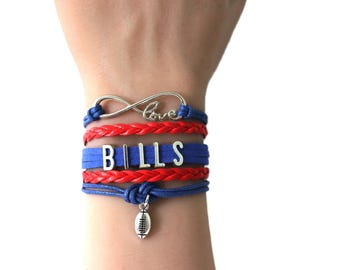 Love BUFFALO-Love BILLS-Football Multilayered Cord Bracelet