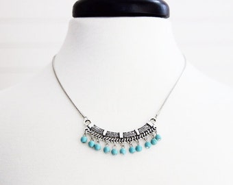 Turquoise Dyed Howlite Necklace