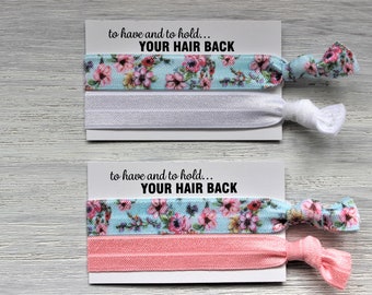 Blue Pink Floral-Pink-White-Hair Ties