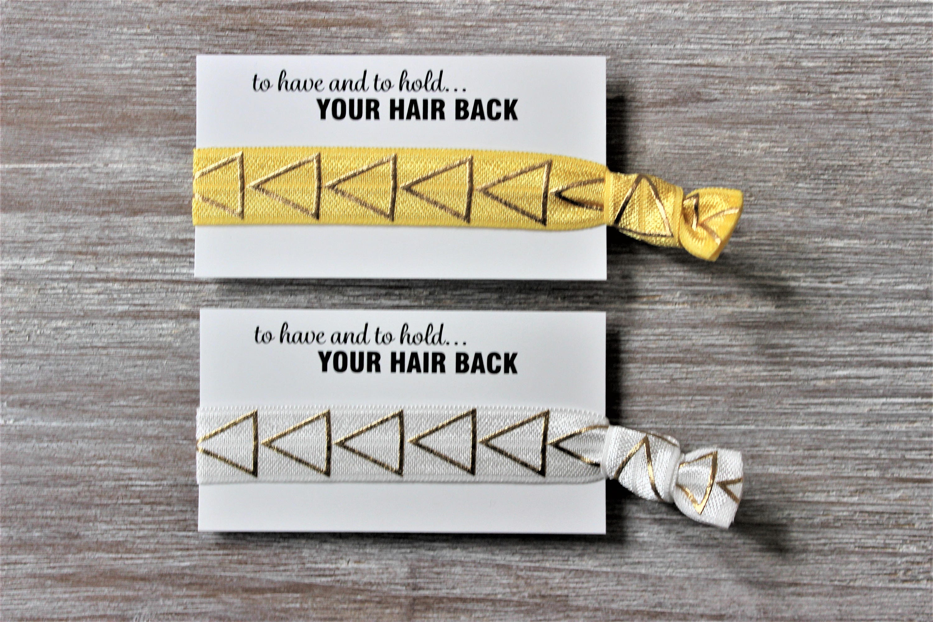 Geometric Glam Hair Tie Set of 3 – Triangle, Square & Star Accents in Gold Frame Crimped Celebrity - gold - Paparazzi hair tie  main image 2
