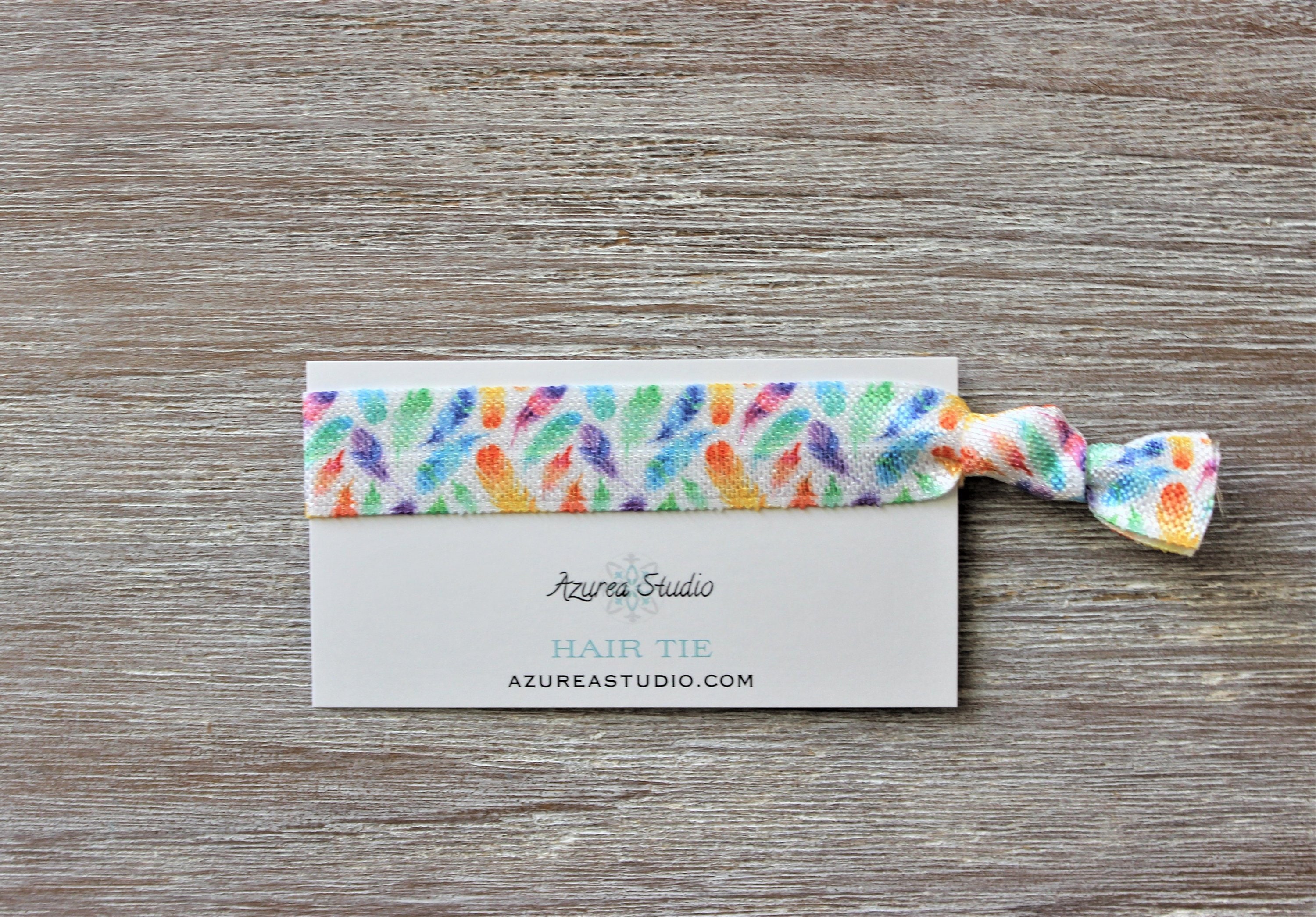 Multi Colors Feathers Hair Ties