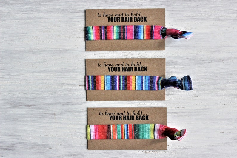 Mexican Blanket Hair Ties-FIESTA like there is no manana-ADIOS single life image 4