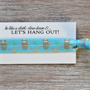 Sloth Blue-Sloth White-Sloth Navy Blue-Hair Ties-Slow Down LET'S HANG OUT image 8