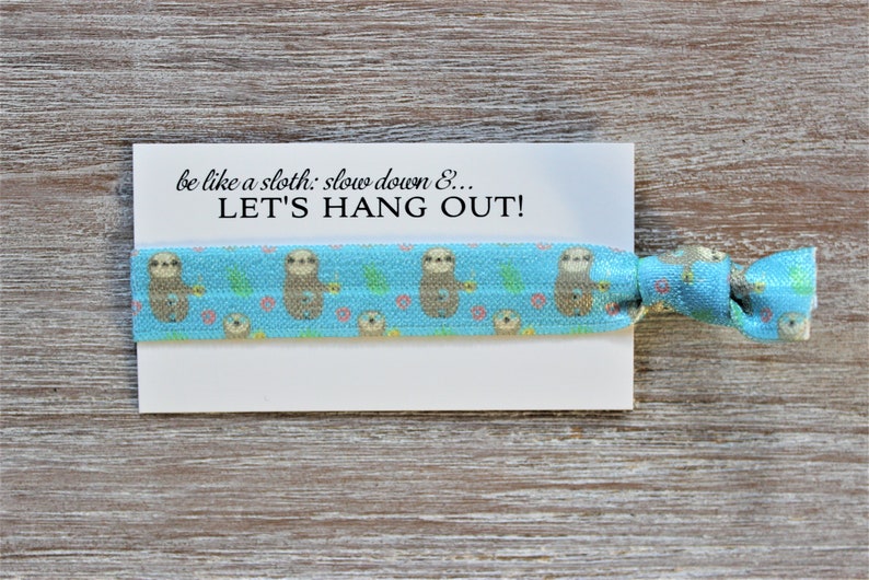 Sloth Blue-Sloth White-Sloth Navy Blue-Hair Ties-Slow Down LET'S HANG OUT image 8