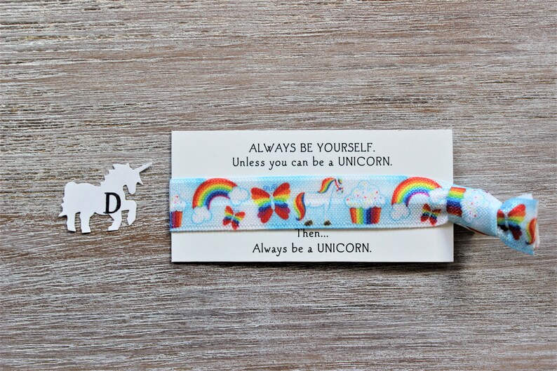 Unicorn-always be yourself unless you can be a unicorn then always be a unicorn-Hair Ties D-unicorn rainbows