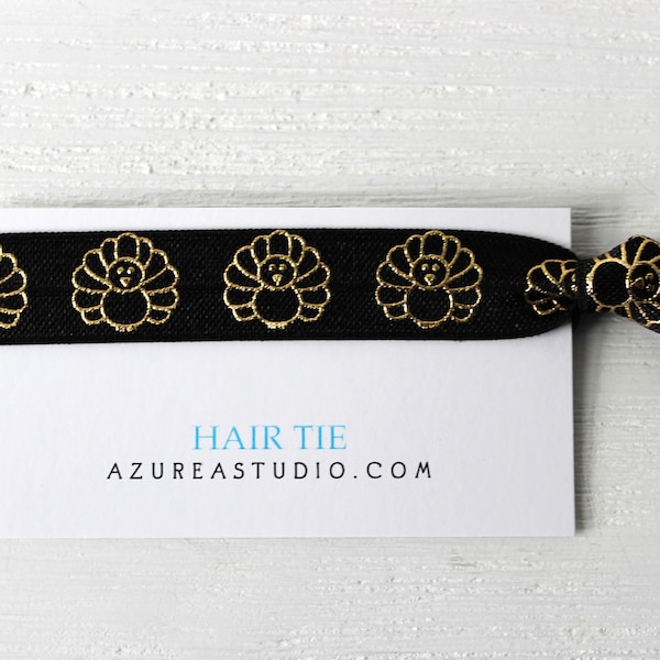 Turkey Gold Black Hair Ties