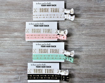 BRIDE TRIBE-White Gold-Small Arrows-Hair Ties-White-Light Pink-Mint Green-Black-Hair Ties