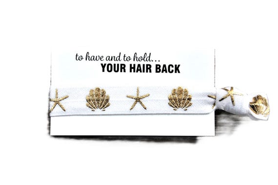 Gold Shell Gold Starfish White-hair Ties - Etsy display picture 3