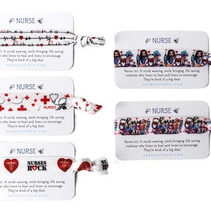 Nurses Hair Ties-Heartbeats-Stethoscope-Nurses Rock-Girl Nurse Heart-Love Nurse-Nurse: A scrub wearing, smile bringing, life saving rockstar
