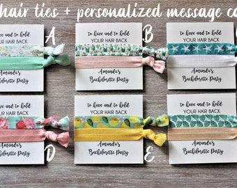 Two Hair Ties + Personalized Message Card-to have and to hold-Hangover Hair Don't Care