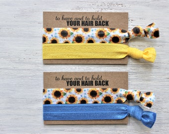 Sunflowers Yellow-Blue-Hair Ties