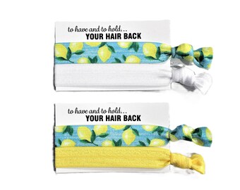 Lemons Yellow Blue-White-Yellow-Hair Ties