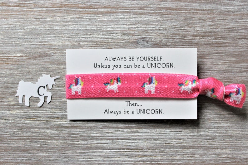 Unicorn-always be yourself unless you can be a unicorn then always be a unicorn-Hair Ties C-unicorn hot pink