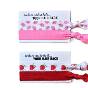 Strawberries Pink-Strawberries Red-Hair Ties