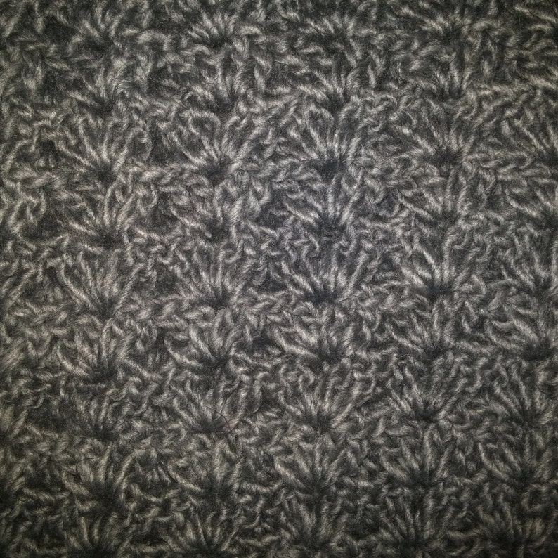 Dark Gray Crochet Infinity Scarf image 2
