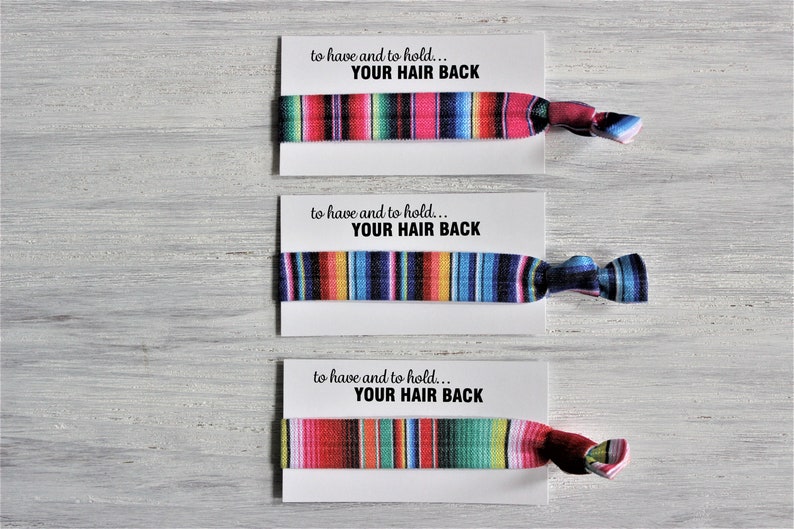 Mexican Blanket Hair Ties-FIESTA like there is no manana-ADIOS single life image 3