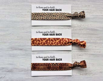 Animal Print-Leopard-Giraffe-Hair Ties